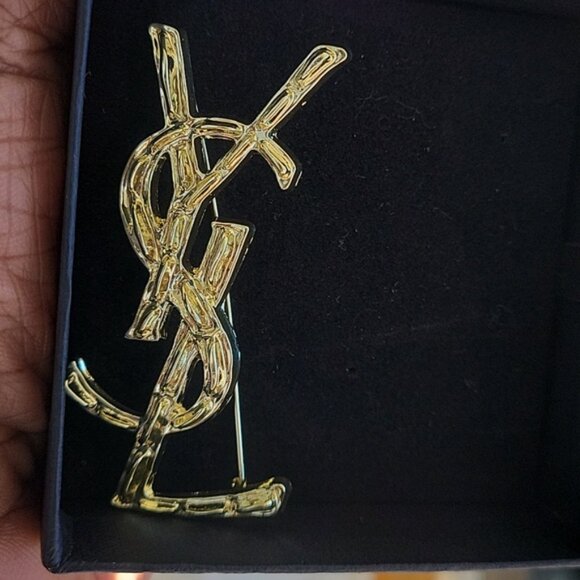 YSL YVES SAINT LAURENT BROOCH NIB - Picture 9 of 12